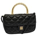 GIVENCHY Hand Bag Leather 2way Black Auth 69502A - Givenchy