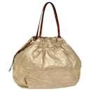 PRADA Tote Bag Nylon Gold Auth 69359 - Prada
