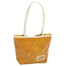 FENDI Tote Bag Patent leather Yellow Auth ti1601 - Fendi