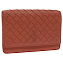 BOTTEGA VENETA INTRECCIATO Card Case Leather Pink Auth bs12861 - Autre Marque