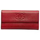 Portafoglio con patta in caviale CC - Chanel