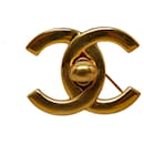 CC Turnlock-Logo-Brosche - Chanel