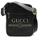 Umhängetasche aus Leder mit Logo und Reißverschluss - Gucci