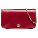 Leather Flap Wallet on Chain - Loewe