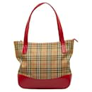 Haymarket Check Canvas & Leather Tote Bag - Burberry