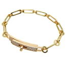 18k Gold Diamond Kelly Chain Bracelet - Hermès