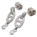 18Boucles d'oreilles pendantes Chaine D'Ancre en or k et diamants - Hermès
