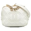CC Quilted Leather Chain Crossbody Bag - Chanel