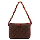 CC Quilted Suede Chain Vanity Bag - Chanel