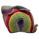 Raffia Rainbow Bunny Crossbody Bag - Loewe