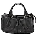 Leather Logos Fringe Handbag - Burberry