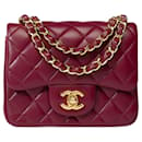 Sac Chanel Timeless/Classic in Burgundy Leather - 101810