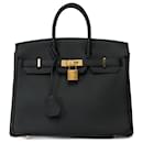 HERMES BIRKIN Tasche 25 aus schwarzem Leder - 101799 - Hermès
