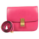 CELINE Smooth calf leather Classic Box Flap Bag in Hibiscus - Céline