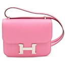 Borsa a tracolla in pelle Hermes Epsom Mini Constance Bag 056347CK-5P in ottime condizioni - Hermès