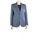 Blue single-breasted denim blazer - size UK 14 - Saint Laurent