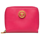Versace Pink Medusa Leather Small Wallet