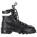Jimmy Choo Eshe Hiking Boots in Black Leather