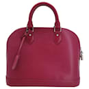 Louis Vuitton Alma PM Handbag in Red Epi Leather