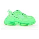 Balenciaga Triple S Sneakers in Neon Green Polyester