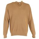 Zegna Half Zip Sweater in Brown Wool - Ermenegildo Zegna
