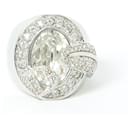 Anello Christian Dior Bague D TDD50 in argento con diamanti fantasia taglia US5.75