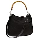 GUCCI Bamboo Handtasche Nylon 2Weise Brown Auth 69072 - Gucci