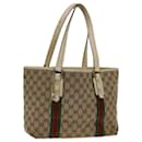 GUCCI GG Canvas Web Sherry Line Tote Bag Beige Rouge Vert 137396 auth 69642 - Gucci