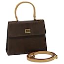 ETRO Hand Bag PVC Leather 2way Brown Auth 69510 - Etro