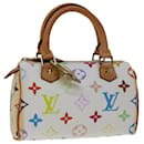 LOUIS VUITTON Monogram Multicolor Mini Speedy Hand Bag White M92645 auth 68907A - Louis Vuitton