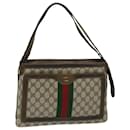 GUCCI GG Supreme Web Sherry Line Shoulder Bag Beige Red Green Auth ep3747 - Gucci