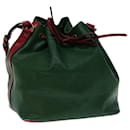 Bolsa de ombro LOUIS VUITTON Epi Petit Noe bicolor verde vermelho M44147 Autenticação de LV 68793 - Louis Vuitton