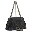 Chanel Small Black Soft Lambskin Leather Pearl Obsession Tote SHW