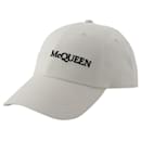 Cappellino Bic Classic Logo - Alexander McQueen - Cotone - Bianco - Alexander Mcqueen