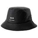 Ami Bucket Hat - AMI Paris - Leather - Black