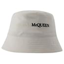 Casquette Bic Classic Logo - Alexander McQueen - Coton - Blanc - Alexander Mcqueen