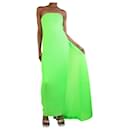 Green strapless pleated maxi dress - size UK 6 - Solace London