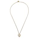 Goldfarbene Dior-Halskette mit ovalem Logo und Strasssteinen aus Metall - Christian Dior