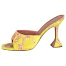 Sandales à talons jaunes à motifs floraux - taille EU 40 - Amina Muaddi