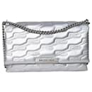 Balenciaga Silver Triplet BB monogram shoulder bag - size