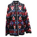 Anna Sui Patterned Cape in Black Wool