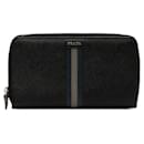 Prada Saffiano Leather Zip Around Wallet Leather Long Wallet in Good condition
