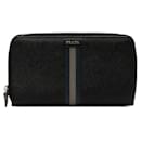 Saffiano Leather Zip Around Wallet - Prada