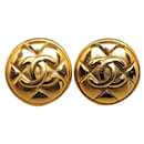 CC Quilted Clip On Earrings - Chanel