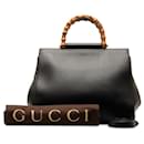Leather Bamboo Nymphaea Top Handle Bag 453766 - Gucci