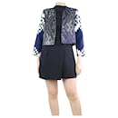 Blue embroidered patterned cotton jacket - size UK 10 - Dries Van Noten