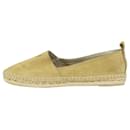 Neutral espadrille suede flats with brand logo - size EU 41 - Loewe