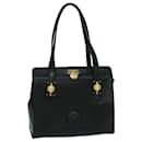 VERSACE Shoulder Bag Leather Black Auth bs12838 - Versace