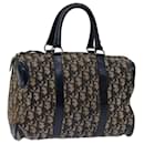 Borsa a tracolla Christian Dior Trotter in tela blu navy Auth 69613