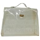 HERMES Vinyl Kelly Hand Bag Vinyl Clear Auth 69325 - Hermès